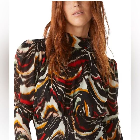 $360 BA&SH Pernel Print V Back Minidress NWT MEDIUM - Picture 4 of 16